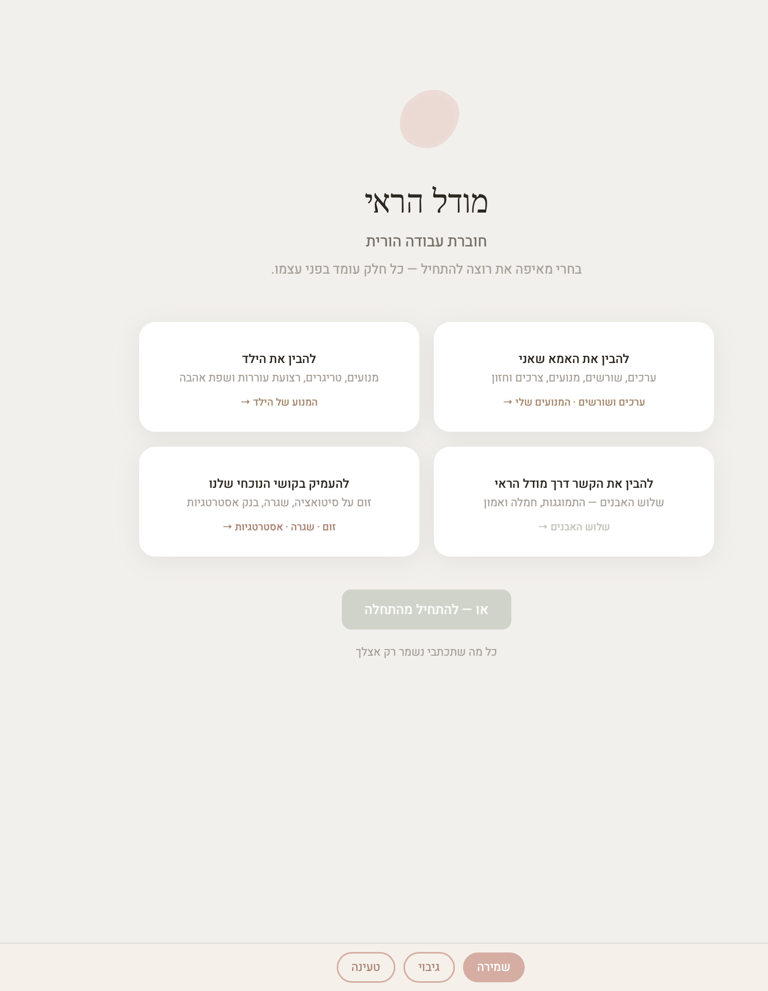 חוברת עבודה הורית